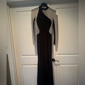 Xscape embellished jersey gown